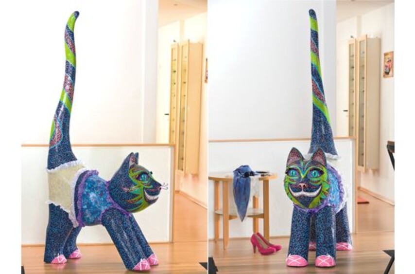 Small Decopatch Standing Cat Craft Kit, Decoupage Cat, Decopatch Animal,  Cat Model, Paper Mache Cat 