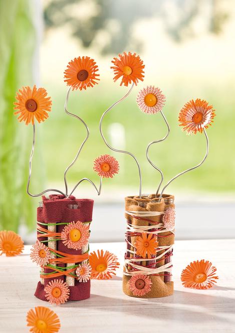 Stickers fleurs en caoutchouc mousse - 400 pcs - Fleurs et feuilles  décoratives - 10 Doigts