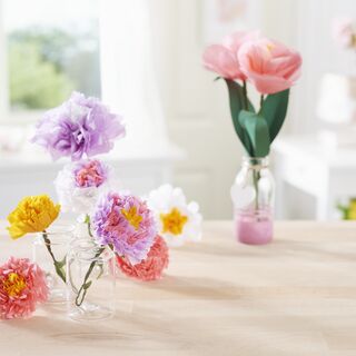 Blumen aus Seidenpapier
