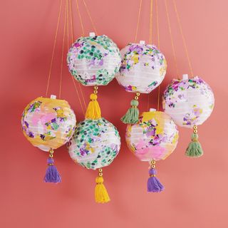 Lampions mit Décopatch