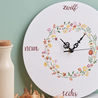 Dekorative Wanduhr Hello Autumn