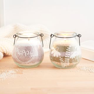 Lanterns with glass engraving