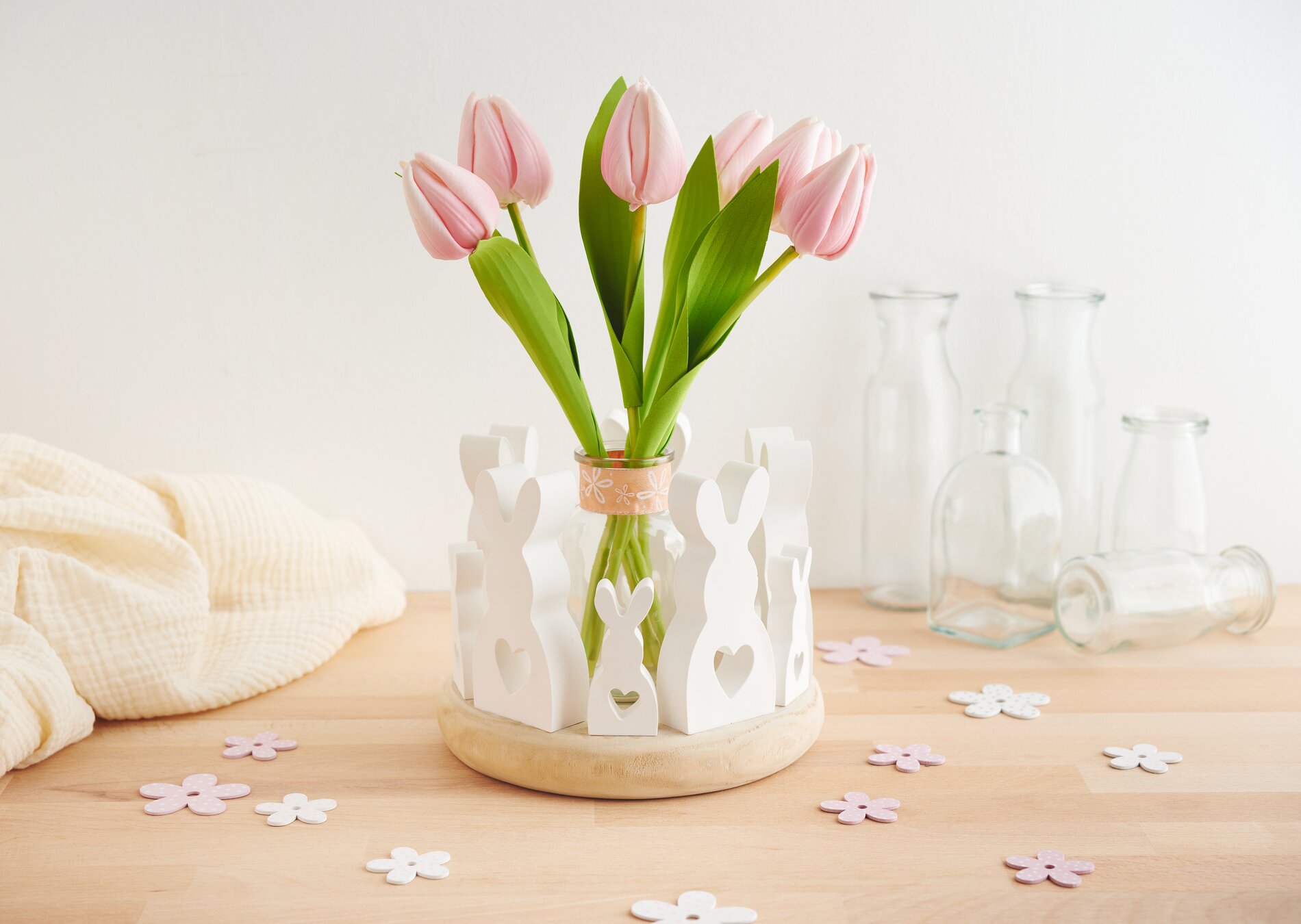 Kreativer Osterkranz aus Gießmasse