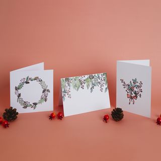 Cartes orn&eacute;es d'un motif estampill&eacute;