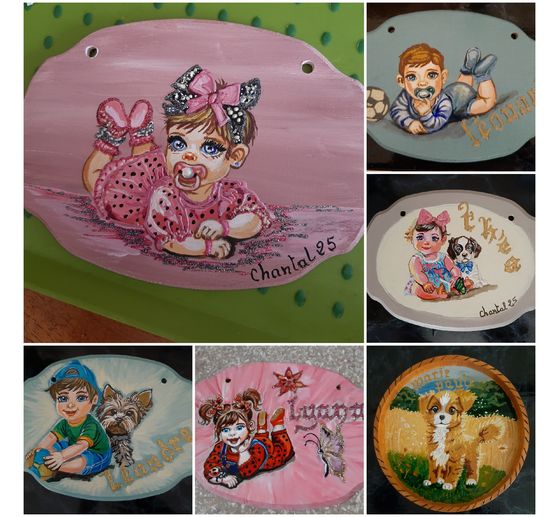 73_Pour cadeau_Panneau A mettre au porte d enfants et un plateau cadeaux d adieu