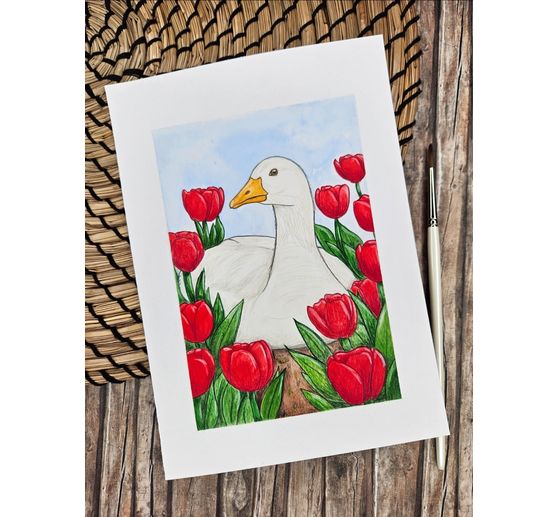 162_ann.ka.arts_Gans im Tulpenfeld