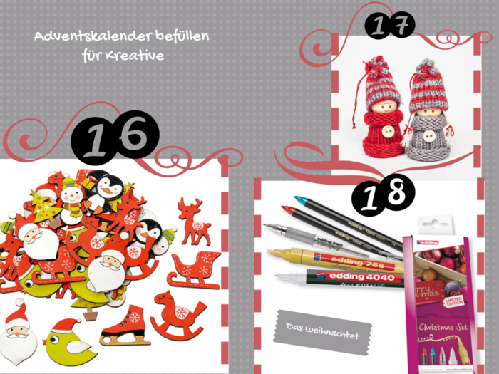Adventskalender befüllen für Bastler 6 Adventskalender füllen für Bastler und Kreative