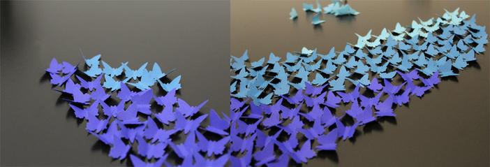 3D-Bild Schmetterling Farbverlauf 3D-Bild Farbverlauf