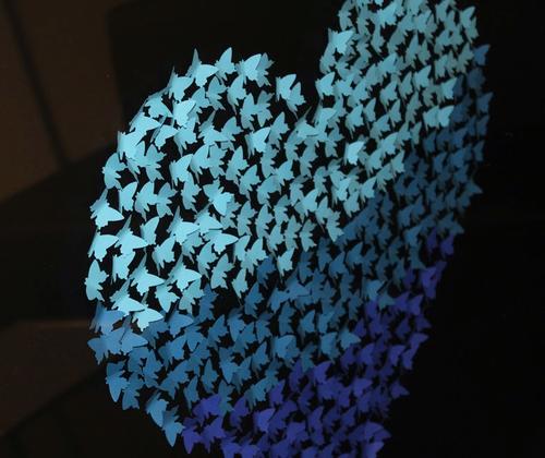 3D-Bild Schmetterling fertig3