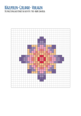 Hama Girlande: Vorlage Blume