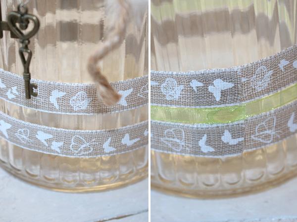 Erinnerungsglas: Bänder anbringen Bänder anbringen für das Erinnerungsglas