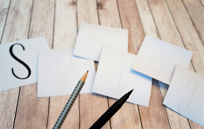 Handletteringvasen: Handlettering 1.0 Bastelanleitung Handlettering Le Sac