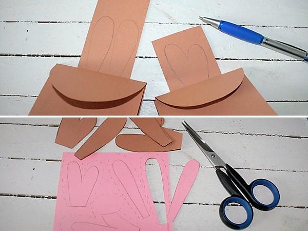 Adorables lapins de Pâques comme emballage cadeau pour Pâques