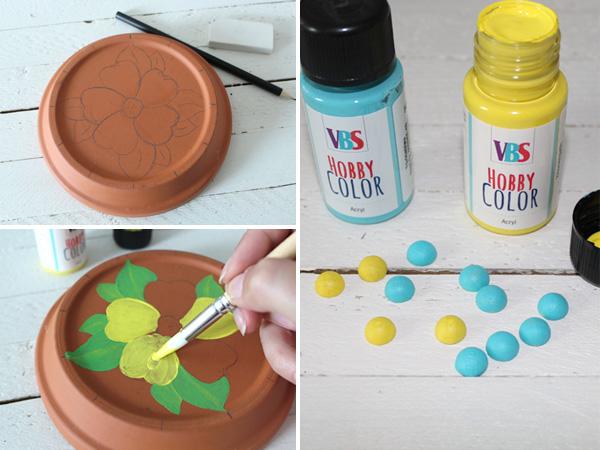 Designing an individual motif, such as a flower.