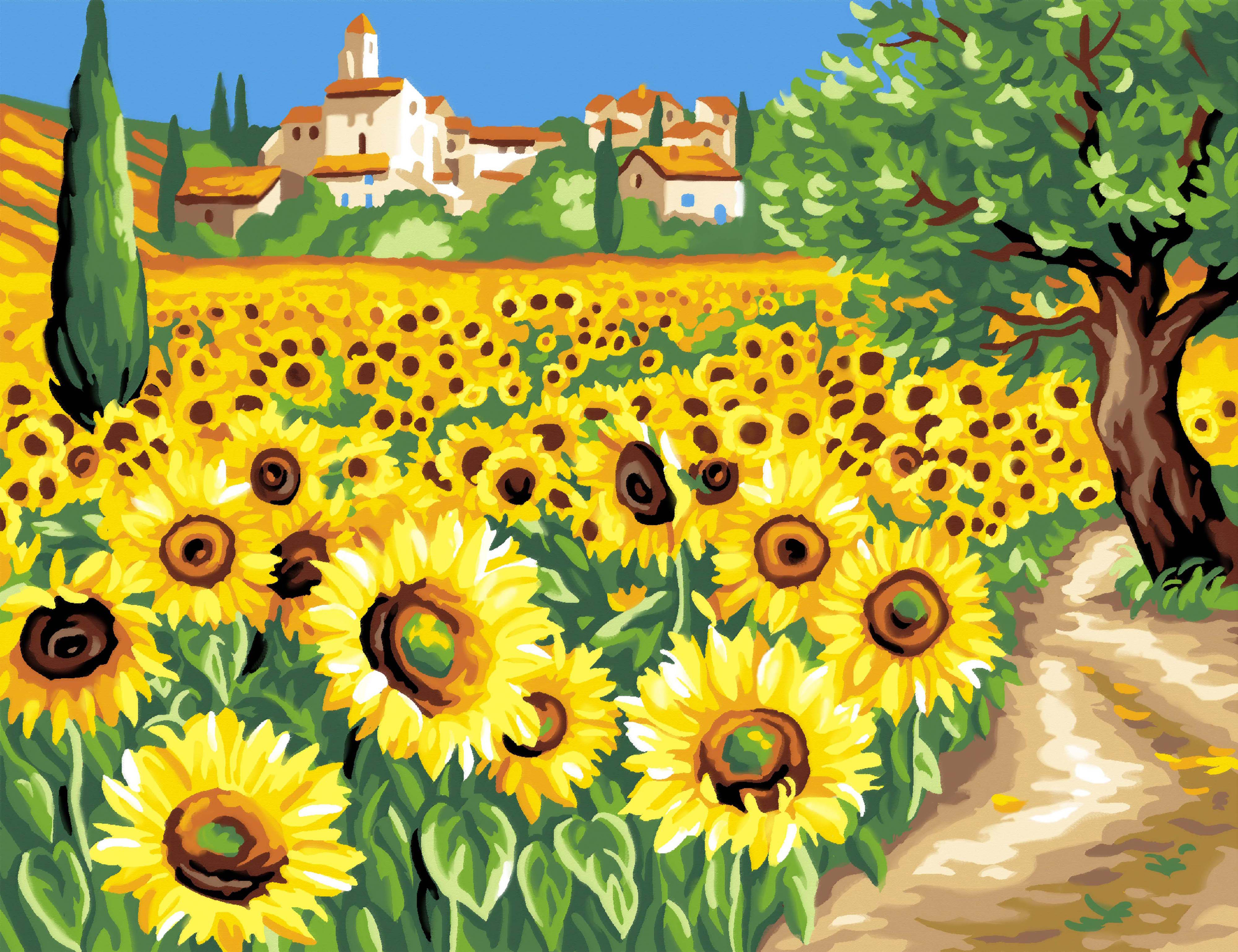 Peinture Au Numero Tournesols Loisirs Creatifs Vbs Hobby Service