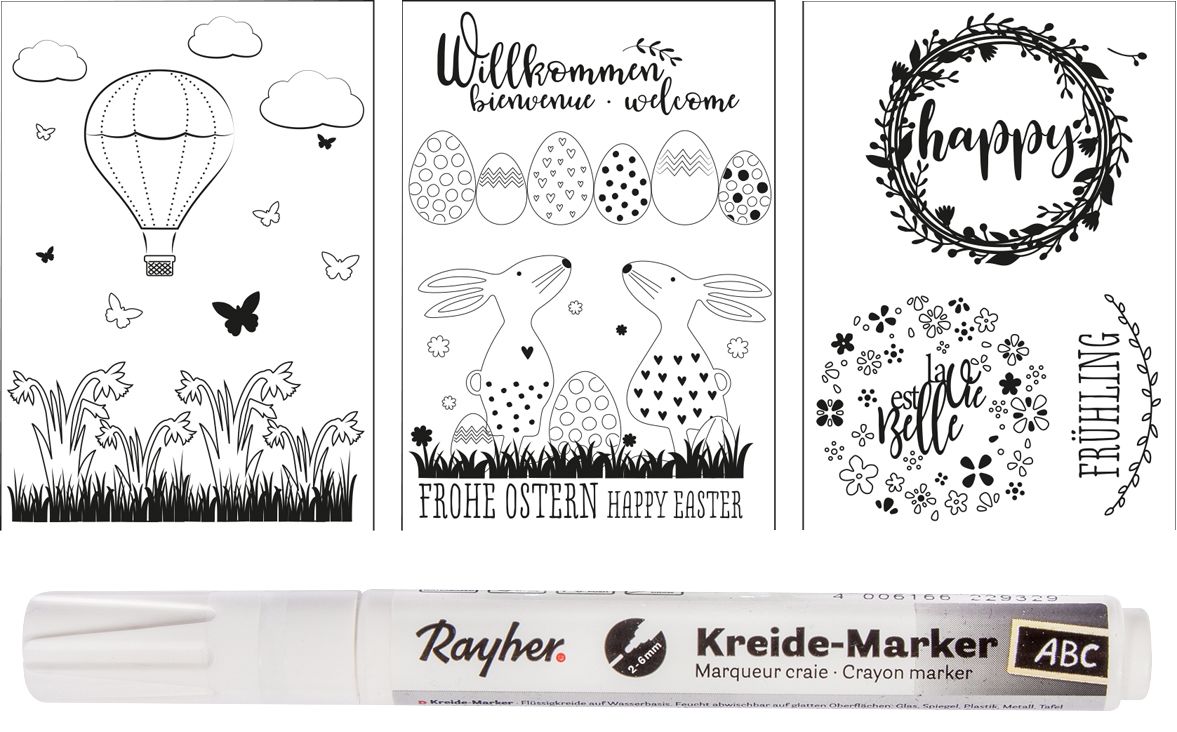 Fenster Malvorlagen Fruhling Ostern Inkl Kreide Marker Vbs Hobby Bastelshop Mwst.) verschiedene vorlagen zum thema blumen, pflanzen, frühling, sommer. fenster malvorlagen fruhling ostern inkl kreide marker
