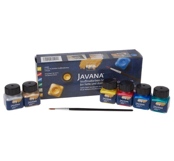 Peinture Pour Tissus Javana Metallise Couleurs Principales Set De 6 Loisirs Creatifs Vbs Hobby