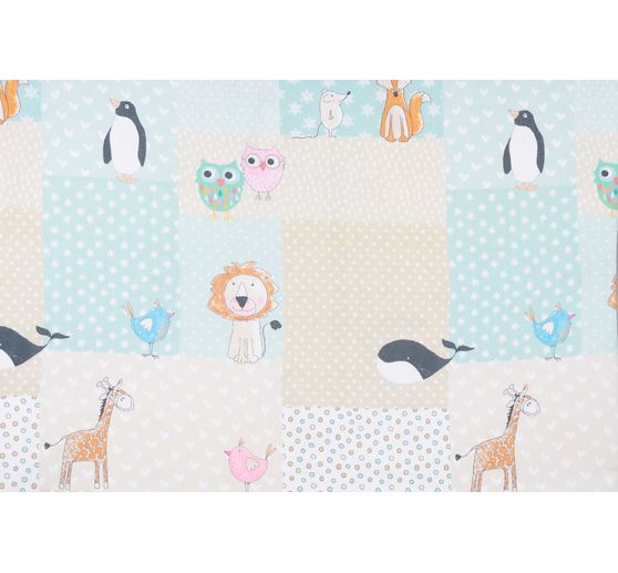 Stoff Meterware Baumwollstoff Grun Tiger Flamingo Giraffe Krokodil