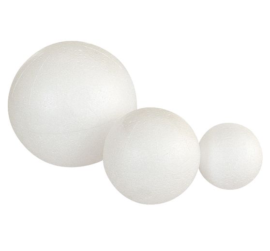 Boule en polystyrène, Ø 10 cm
