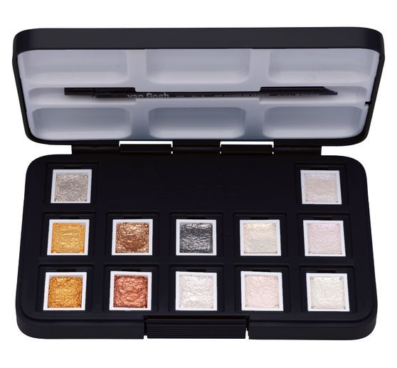 Van Gogh Aquarellfarbe Pocketbox 12 Napfe Metallic Farben Vbs Hobby Bastelshop