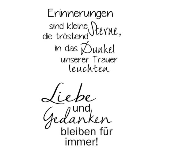 Clear stamps "Erinnerungen"