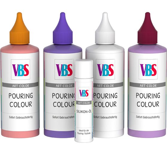 VBS Pouring Colour "Flower", set of 5