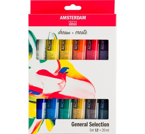 Talens AMSTERDAM acrylic paint set "General Selection 12"