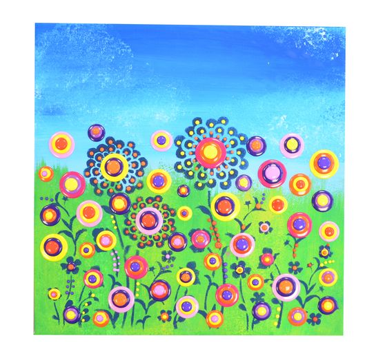 Set de peintures Viva Decor Blob Paint « Champ de fleurs »