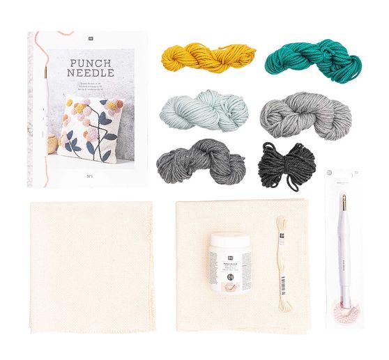 Rico Design Punch Needle Set "Pillow flowers"