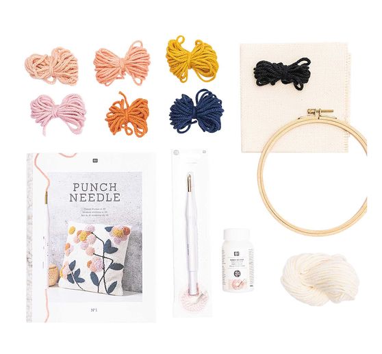 Rico Design Punch Needle Set "Bild Blume"