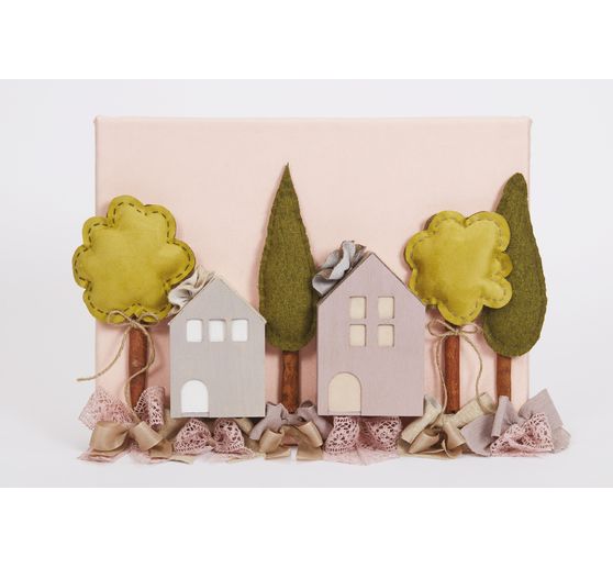 3D wooden house, set of 3