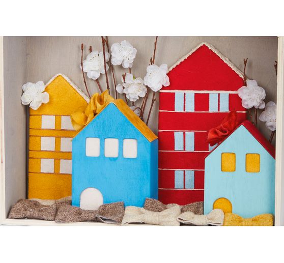 3D wooden house, set of 3