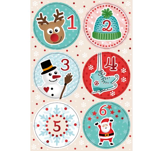 Sticker "Adventszahlen" Winterfreuden