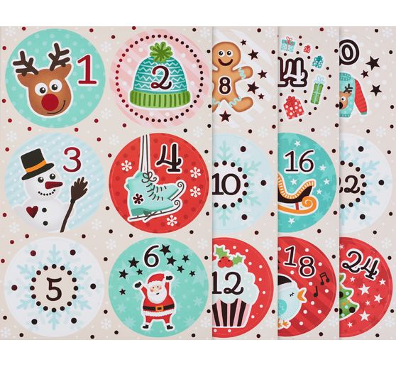 Gold Advent Calendar Numbers Stickers SHOP EXCLUSIVE 1 Foiled