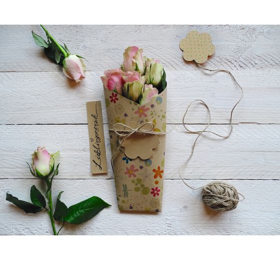 Vintage-Fotokarton "Flowers"