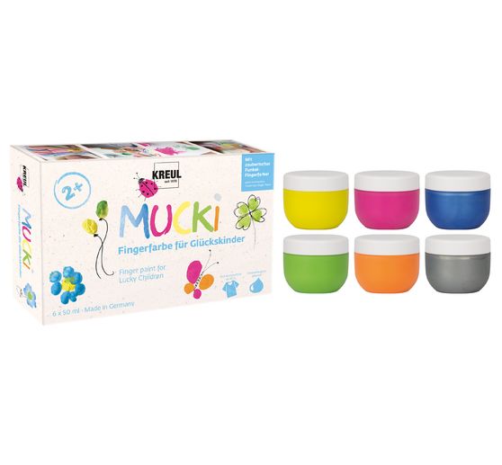 Peinture enfants MUCKI, set de 6 x 80 ml - VBS Hobby