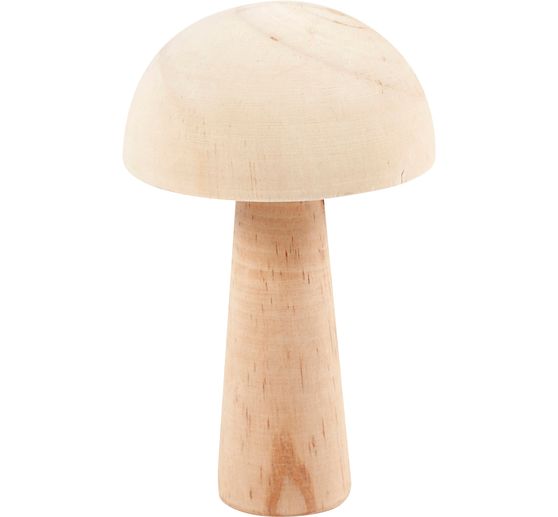 Champignon en bois, H 14 cm