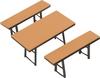 Ensemble table et bancs pique-nique miniatures