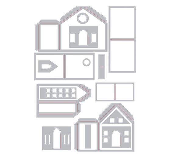 Gabarit d’estampe Sizzix Thinlits « Paper Village »