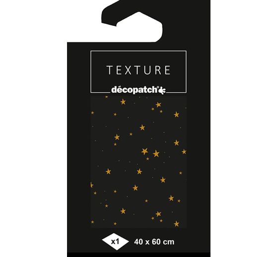 Décopatch Hot-Foil Paper "Stars Gold/Black"