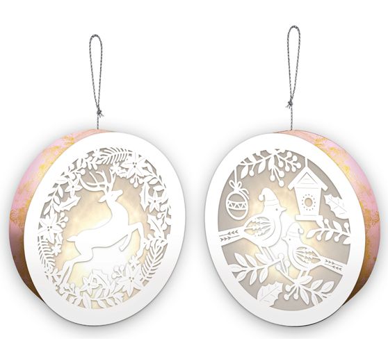 Lightboxes « Birds & Reindeer », set de 2