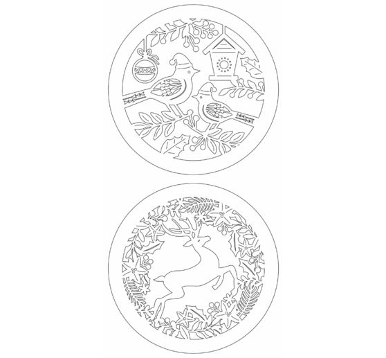 Lightboxes « Birds & Reindeer », set de 2