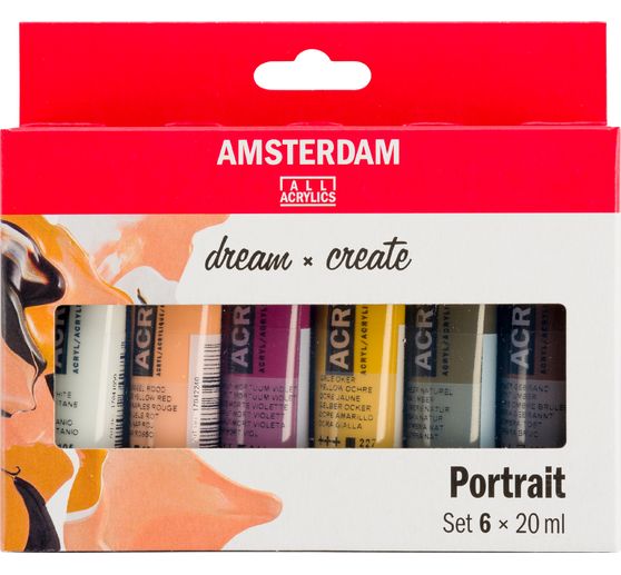 Set de peintures acryliques Talens AMSTERDAM « Portrait »