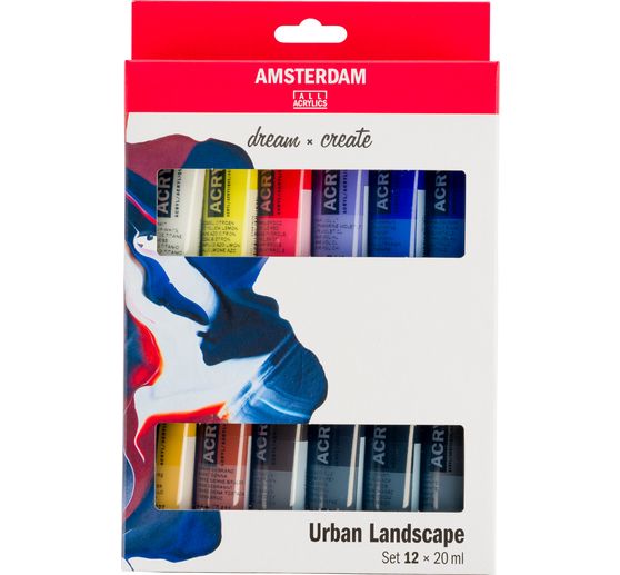 Set de peintures acryliques Talens AMSTERDAM « Paysage urbain »