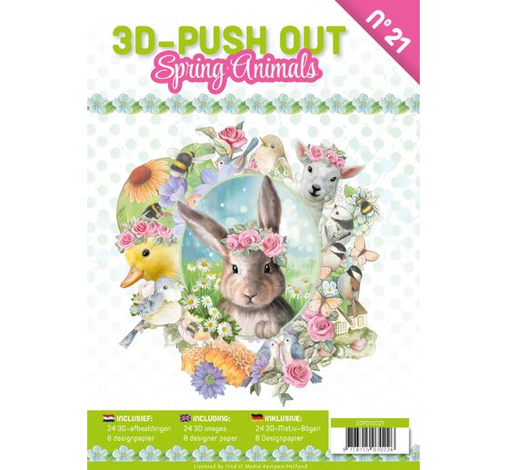 3D punching sheet book "Spring Animals"