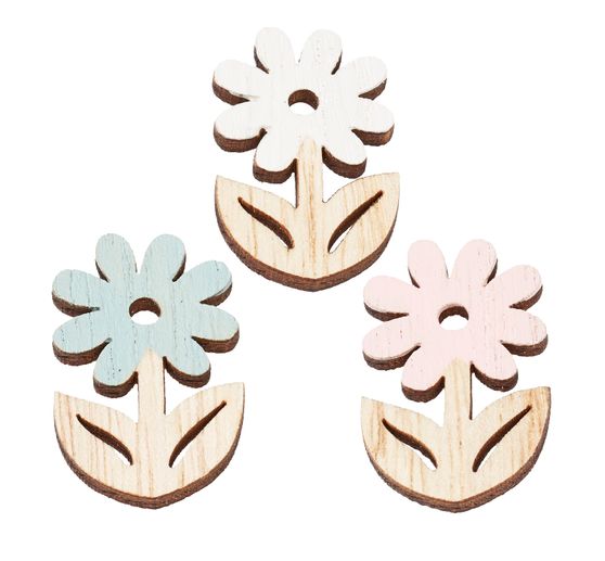 Pièces à disperser fleurs « Blanche », avec pastille adhésive