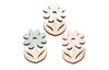 Scatter decoration flower "Blanche", with adhesive dot, 6 pieces, 3,5 cm