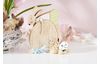 Standing decoration Hare hanging over egg, 2 pieces, 14 x 12 x 2 cm