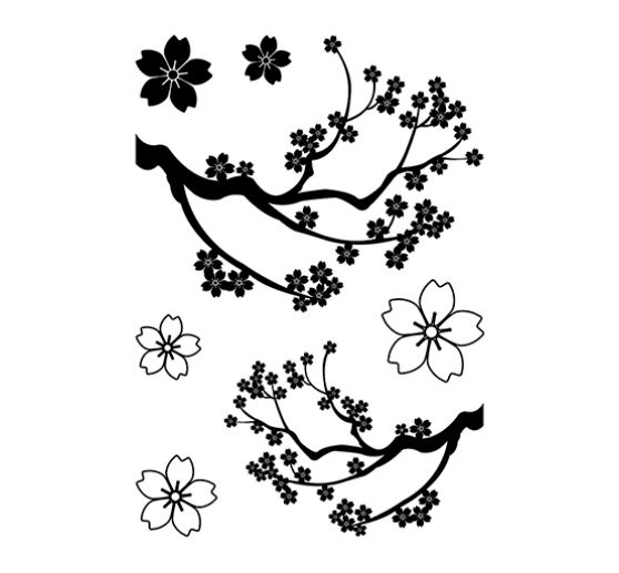Clear Stamps "Cherry Blossoms", 7 parts