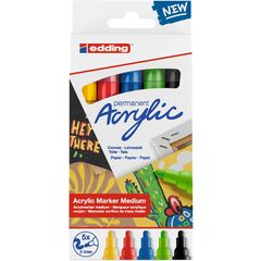 Marqueurs acrylique edding « Permanent Acrylic – Nordic », set de 8 - VBS  Hobby